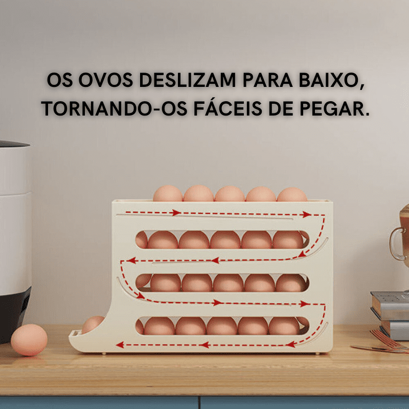 Organizador De Geladeira Em PP Porta Ovos 30 Unidades - Casa Elège