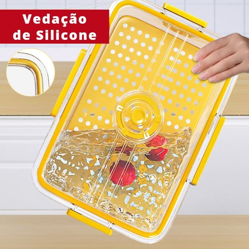 Organizador de Geladeira com Tampa e Marcador de Data - Casa Elège