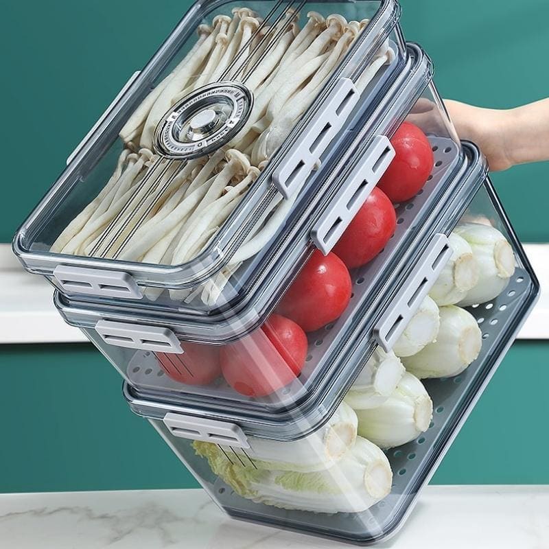 Organizador de Geladeira com Tampa e Marcador de Data - Casa Elège