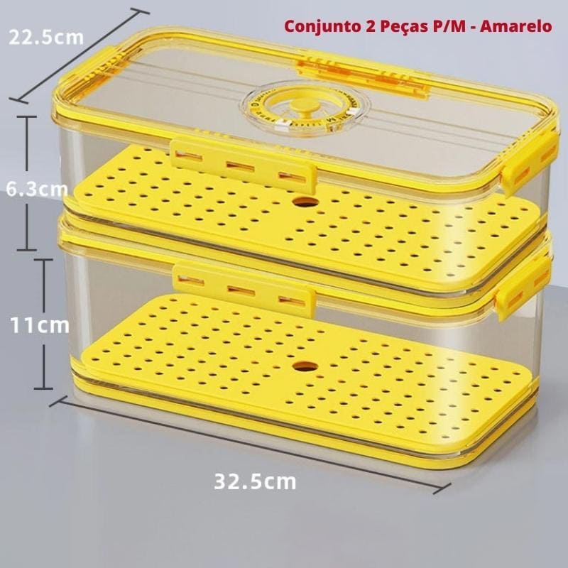 Organizador de Geladeira com Tampa e Marcador de Data - Casa Elège