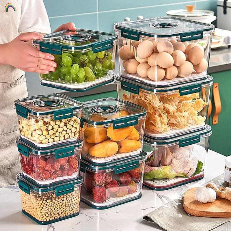 Organizador de Geladeira com Tampa e Marcador de Data - Casa Elège