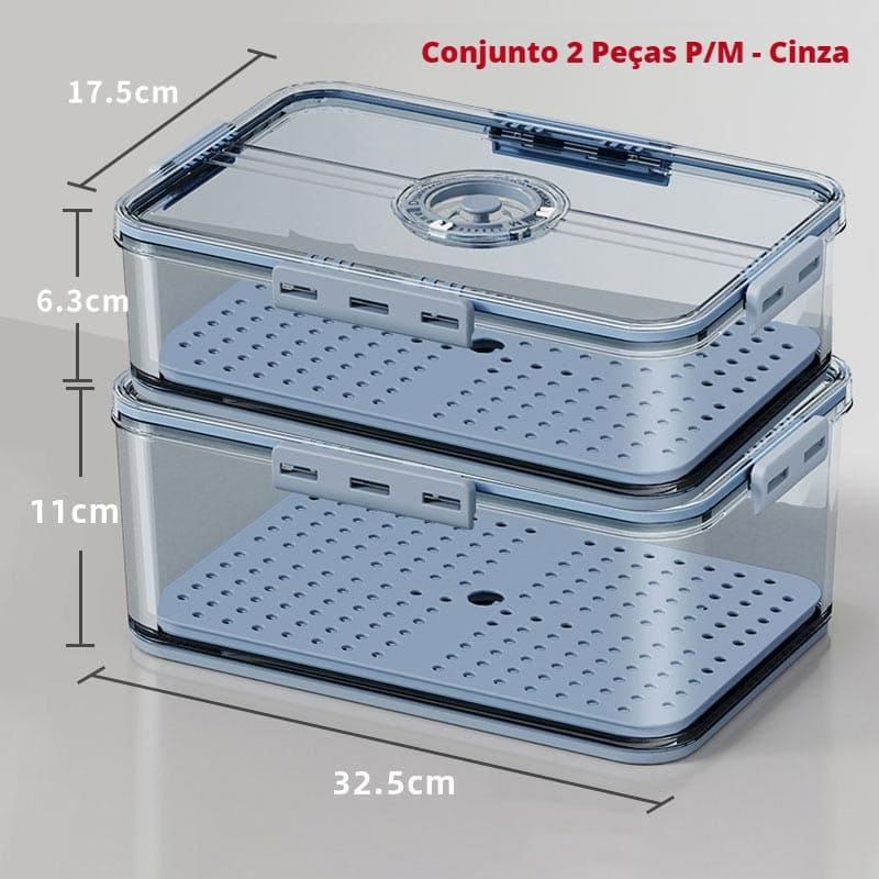 Organizador de Geladeira com Tampa e Marcador de Data - Casa Elège