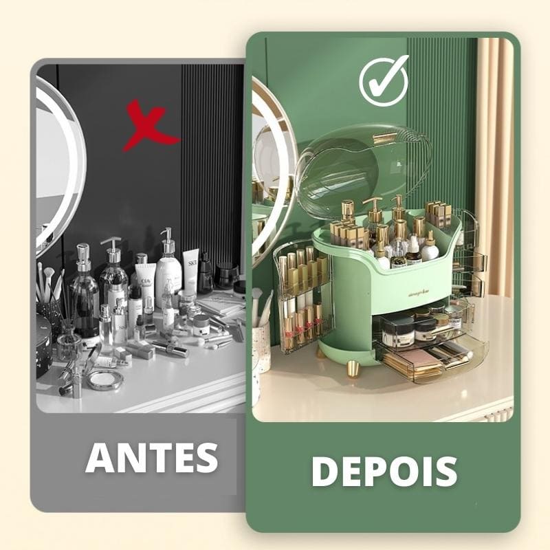 Organizador De Maquiagem Em Acrílico Multiuso Compacto - Casa Elège