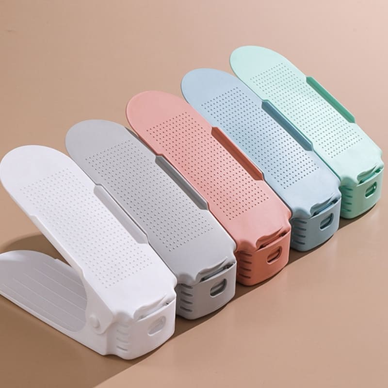 Organizador de Sapatos Dobrável com Ajuste de Ângulo - Cinza (Kit 7 Unidades) Casa Elège