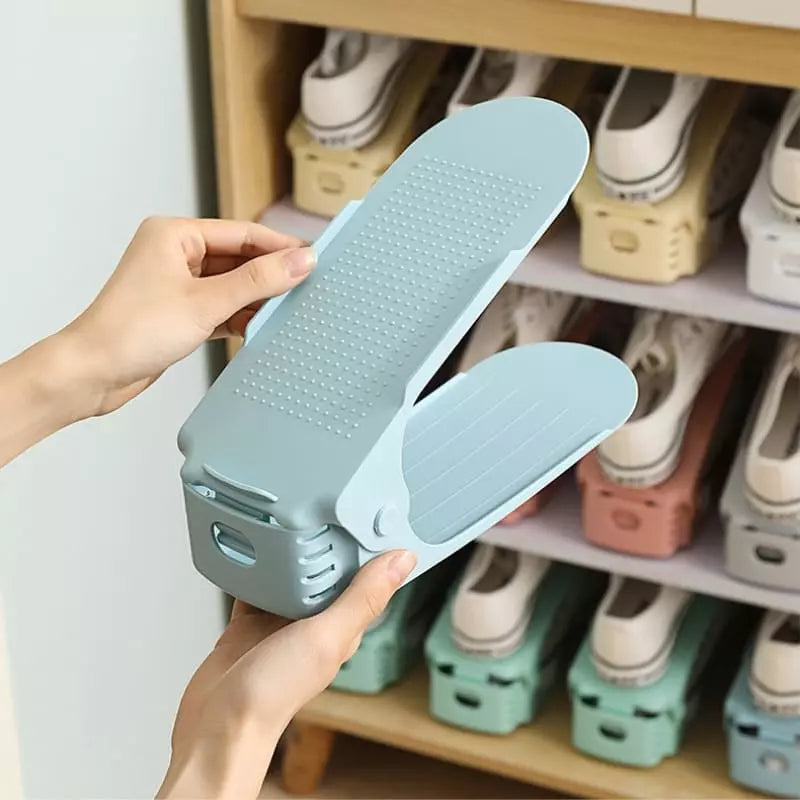 Organizador de Sapatos Dobrável com Ajuste de Ângulo - Verde (Kit 7 Unidades) Casa Elège