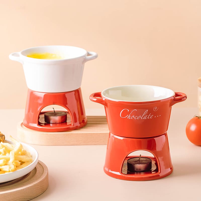Panela de Fondue em Cerâmica para Queijo e Chocolate - Casa Elège