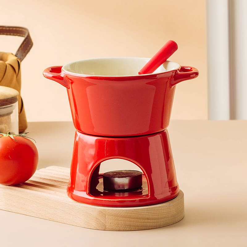 Panela de Fondue em Cerâmica para Queijo e Chocolate - Casa Elège