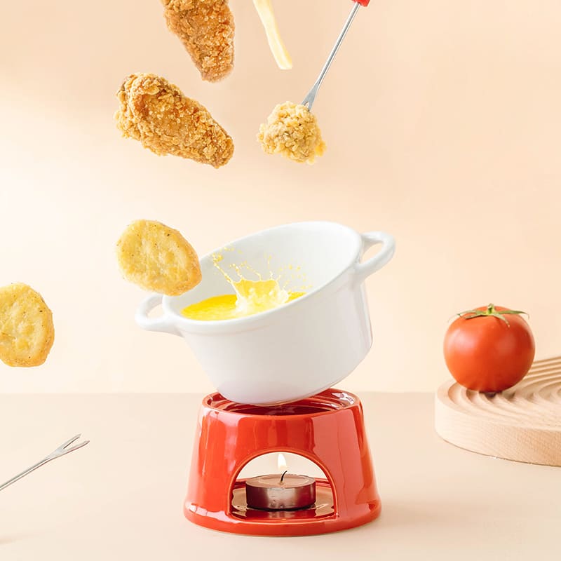 Panela de Fondue em Cerâmica para Queijo e Chocolate - Casa Elège