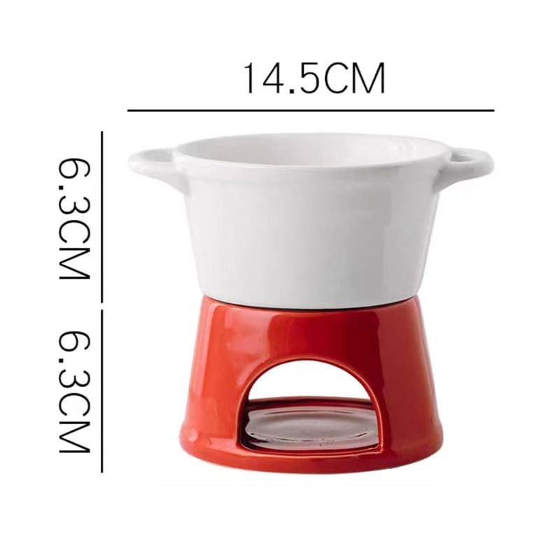 Panela de Fondue em Cerâmica para Queijo e Chocolate - Casa Elège