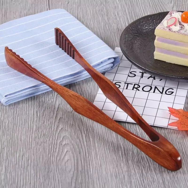 Pegador de Salada em Bambu Estilo Tesoura Moderno Durável - Clássico Casa Elège