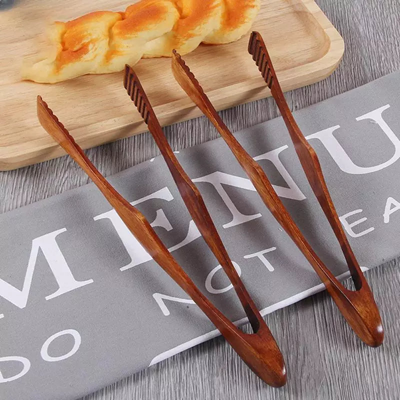 Pegador de Salada em Bambu Estilo Tesoura Moderno Durável - Casa Elège