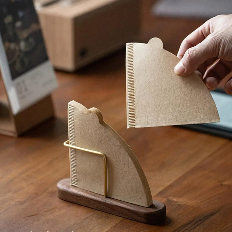 Porta-Filtro de Bambu e Madeira Elegante Compacto para Café - Casa Elège