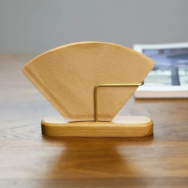 Porta-Filtro de Bambu e Madeira Elegante Compacto para Café - Casa Elège