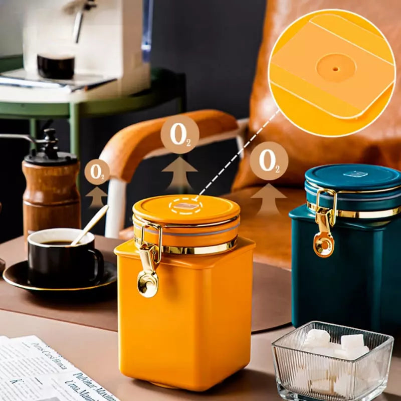 Pote Hermético em para Café Com Fecho Vedante Compacto - Casa Elège