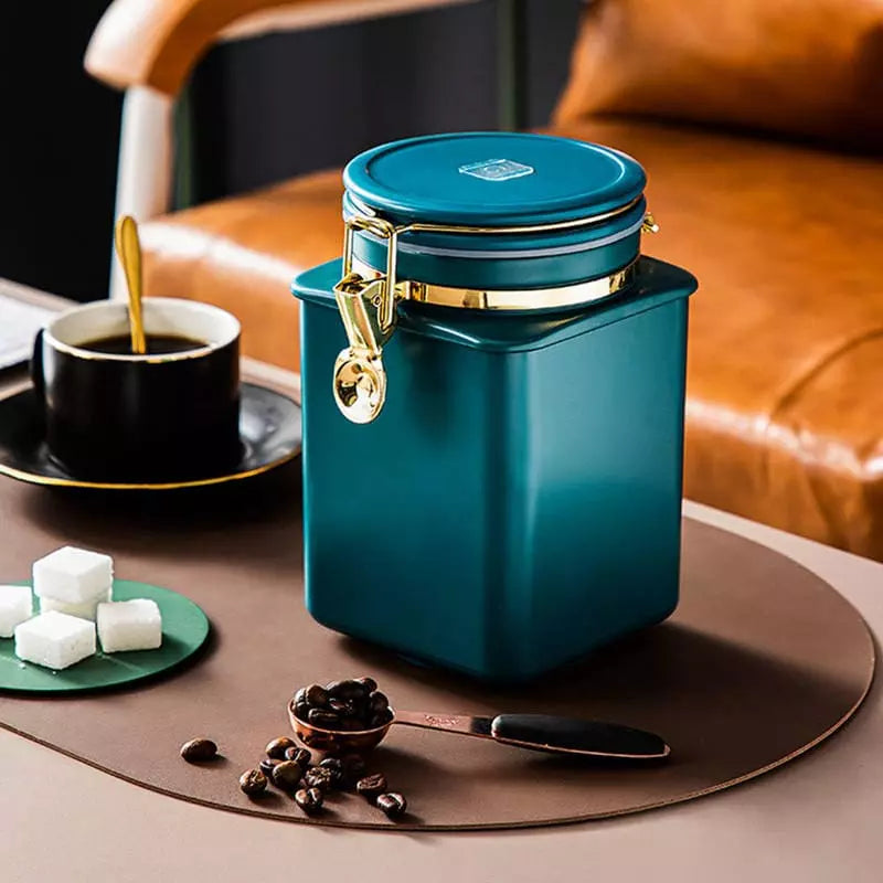 Pote Hermético em para Café Com Fecho Vedante Compacto - Azul Casa Elège