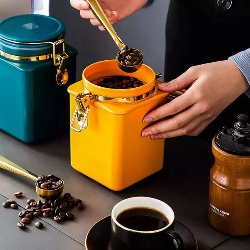 Pote Hermético em para Café Com Fecho Vedante Compacto - Casa Elège