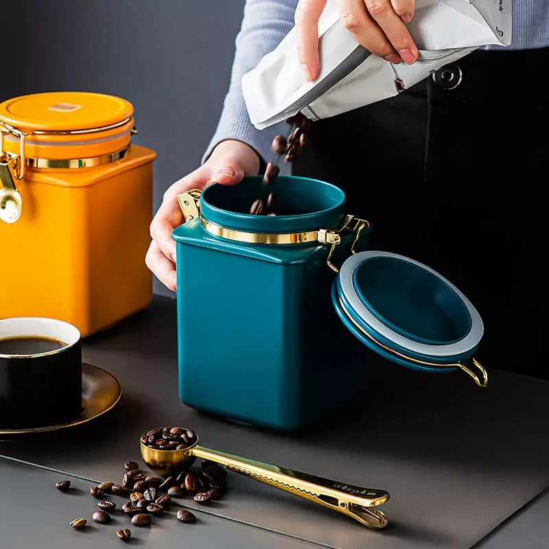 Pote Hermético em para Café Com Fecho Vedante Compacto - Casa Elège