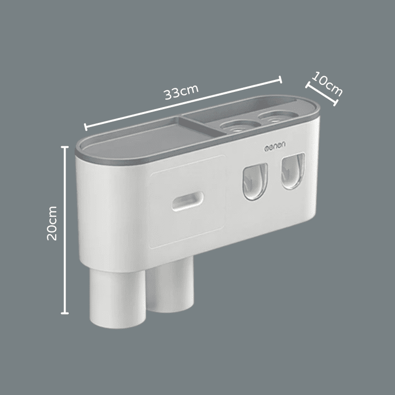 Porta Escova de Dente Dispenser com Gaveta e Copos Compacto - Casa Elège