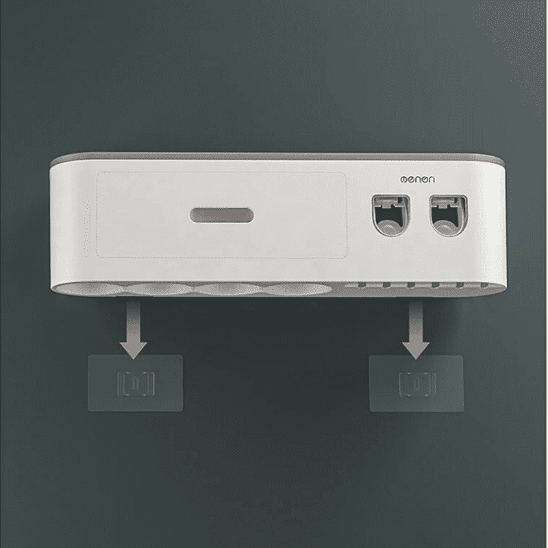 Porta Escova de Dente Dispenser com Gaveta e Copos Compacto - Casa Elège