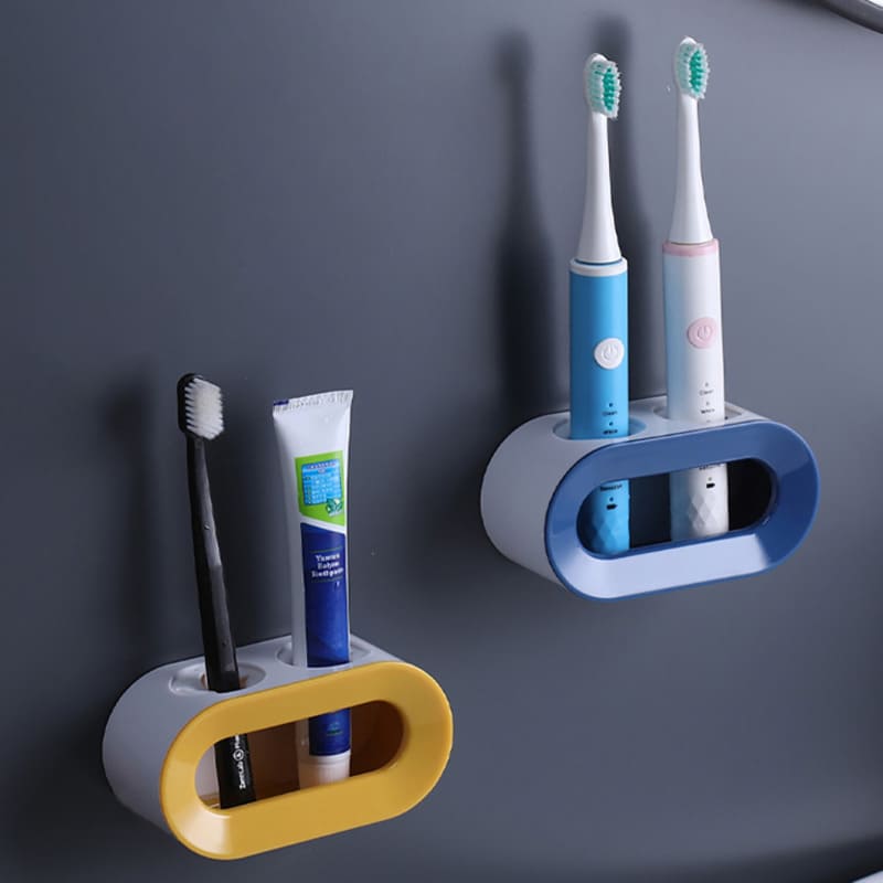Porta Escova De Dente Adesivo Para Parede 2 Unidades - Casa Elège
