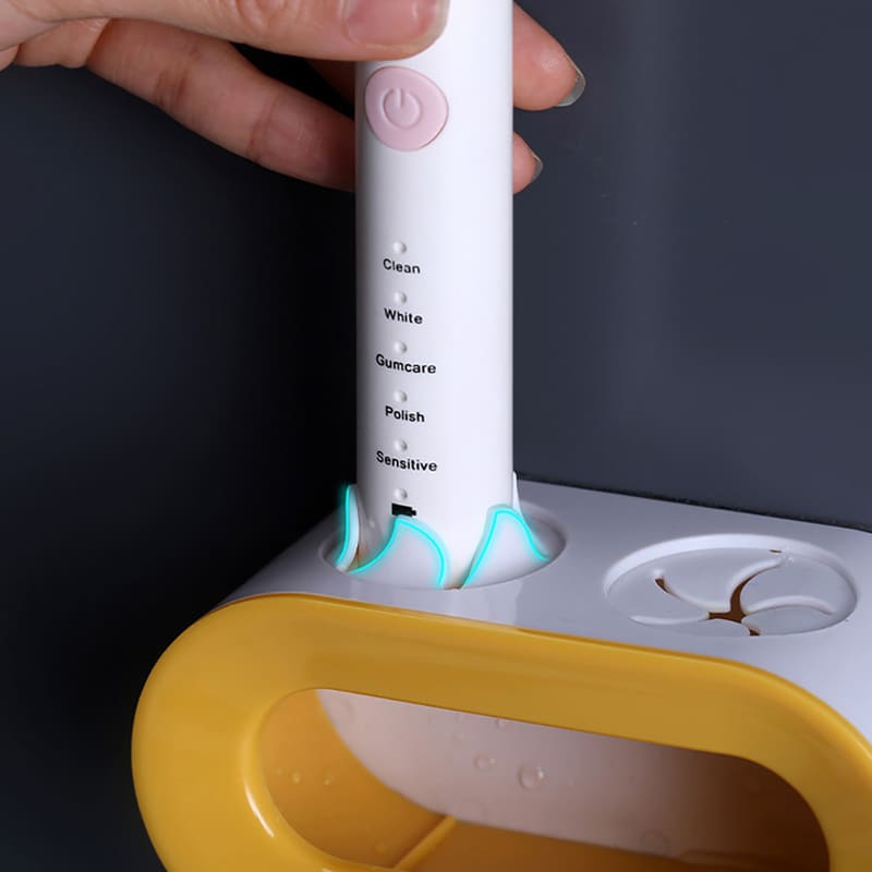 Porta Escova De Dente Adesivo Para Parede 2 Unidades - Casa Elège