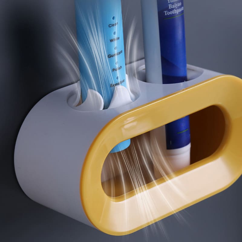 Porta Escova De Dente Adesivo Para Parede 2 Unidades - Casa Elège