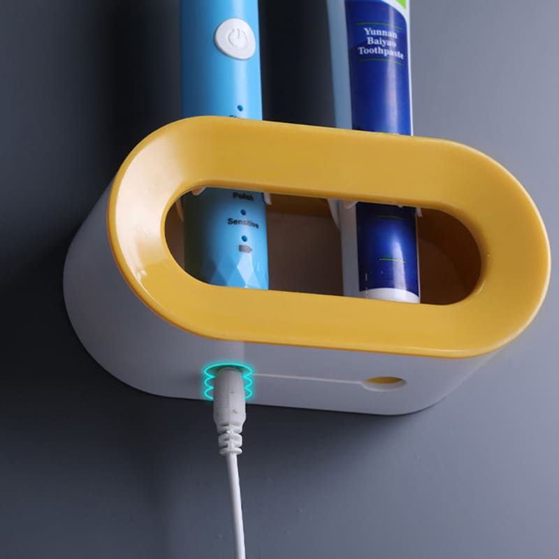 Porta Escova De Dente Adesivo Para Parede 2 Unidades - Casa Elège