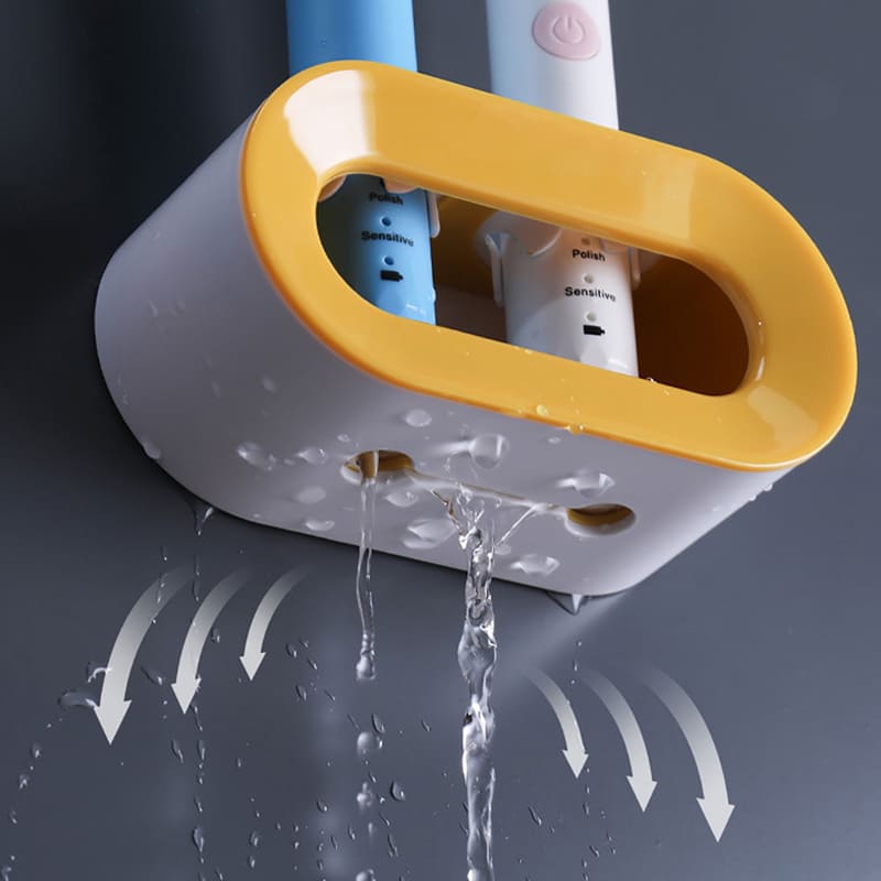 Porta Escova De Dente Adesivo Para Parede 2 Unidades - Casa Elège