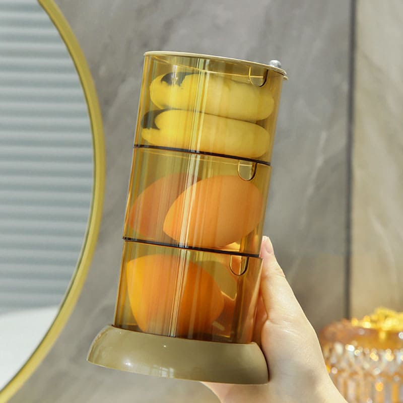 Porta Esponja De Maquiagem Transparente Para Bancada - Casa Elège