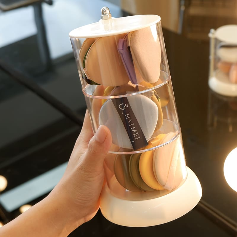 Porta Esponja De Maquiagem Transparente Para Bancada - Casa Elège