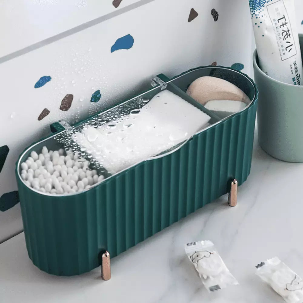 Porta Esponja De Maquiagem Decorativo Em Acrílico Compacto - Verde Casa Elège