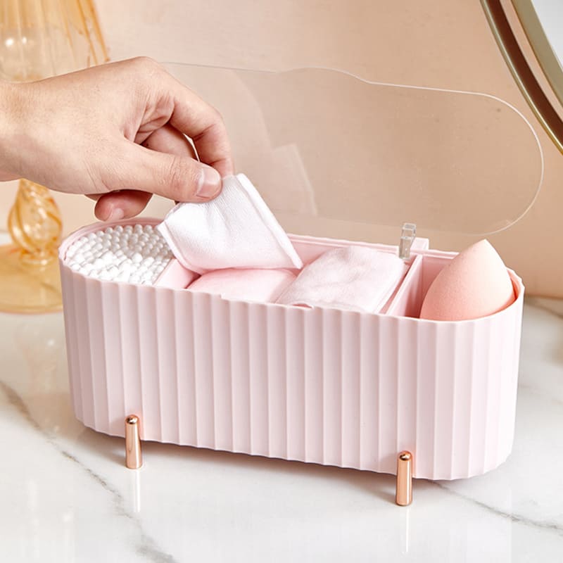 Porta Esponja De Maquiagem Decorativo Em Acrílico Compacto - Rosa Casa Elège