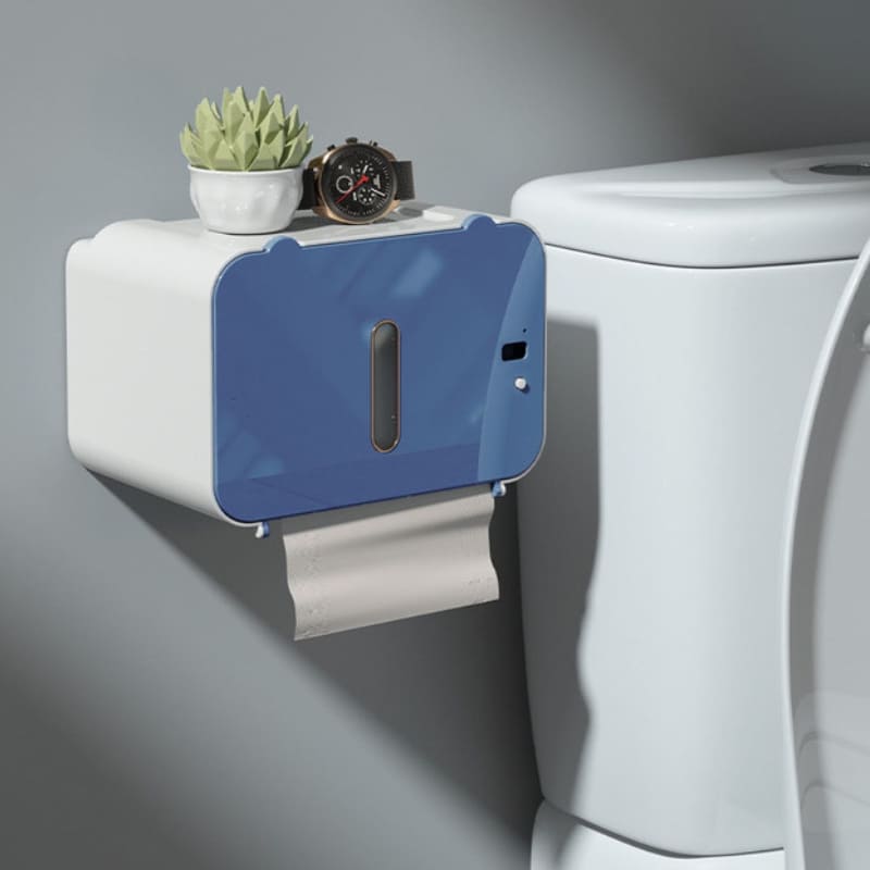 Porta Papel Higiênico Automático por Indução Resistente - Azul Casa Elège