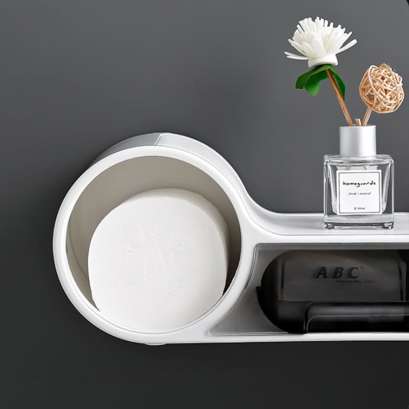 Porta Papel Higiênico Com Gaveta Minimalista e Adesivos - Casa Elège