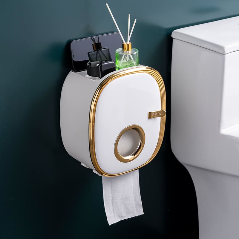Porta Papel Higiênico De Parede À Prova D'Água Retro - Casa Elège