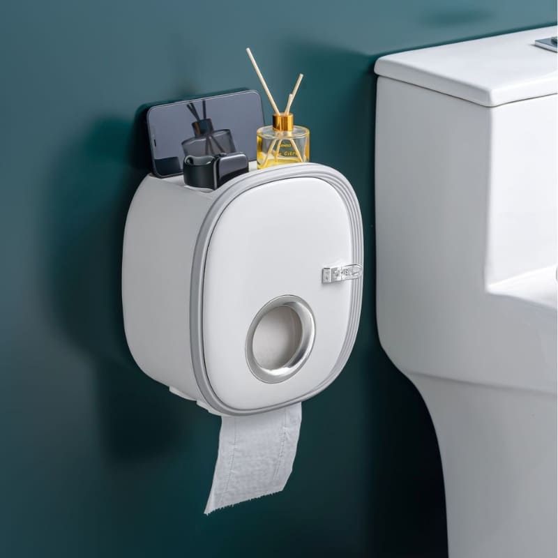 Porta Papel Higiênico De Parede À Prova D'Água Retro - Prata Casa Elège