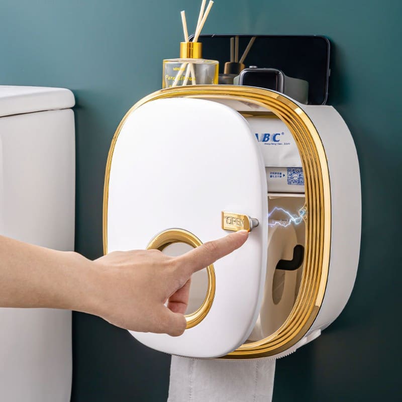 Porta Papel Higiênico De Parede À Prova D'Água Retro - Casa Elège