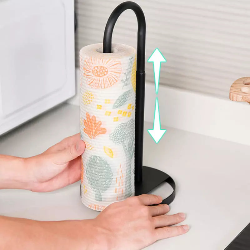 Porta-Guardanapo de Mesa para Rolo em Aço Inox Compacto - Casa Elège