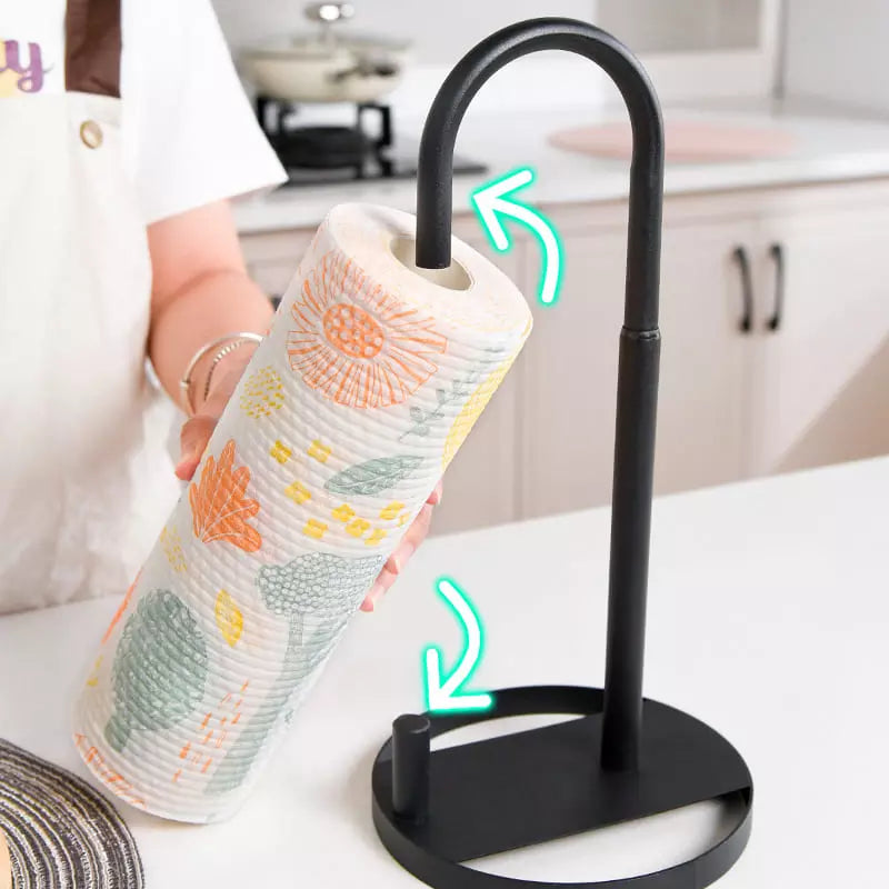 Porta-Guardanapo de Mesa para Rolo em Aço Inox Compacto - Casa Elège