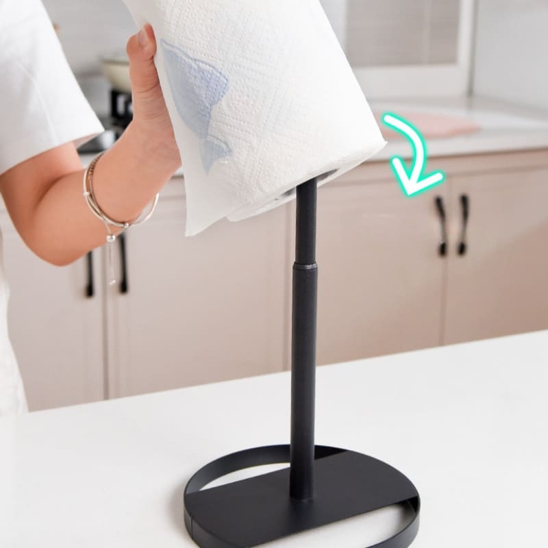 Porta-Guardanapo de Mesa para Rolo em Aço Inox Compacto - Casa Elège