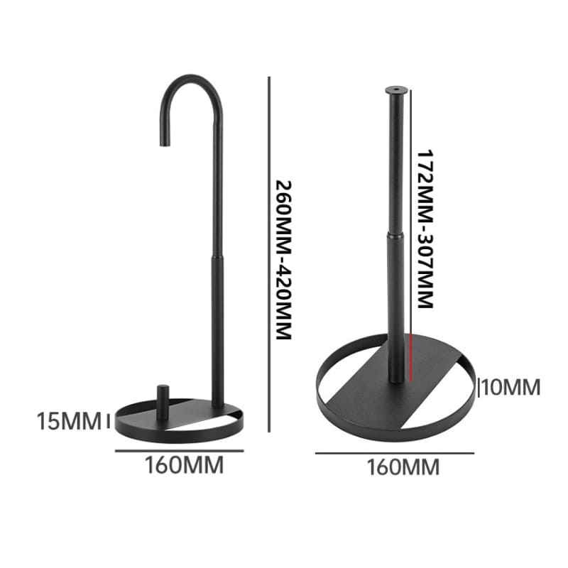 Porta-Guardanapo de Mesa para Rolo em Aço Inox Compacto - Casa Elège