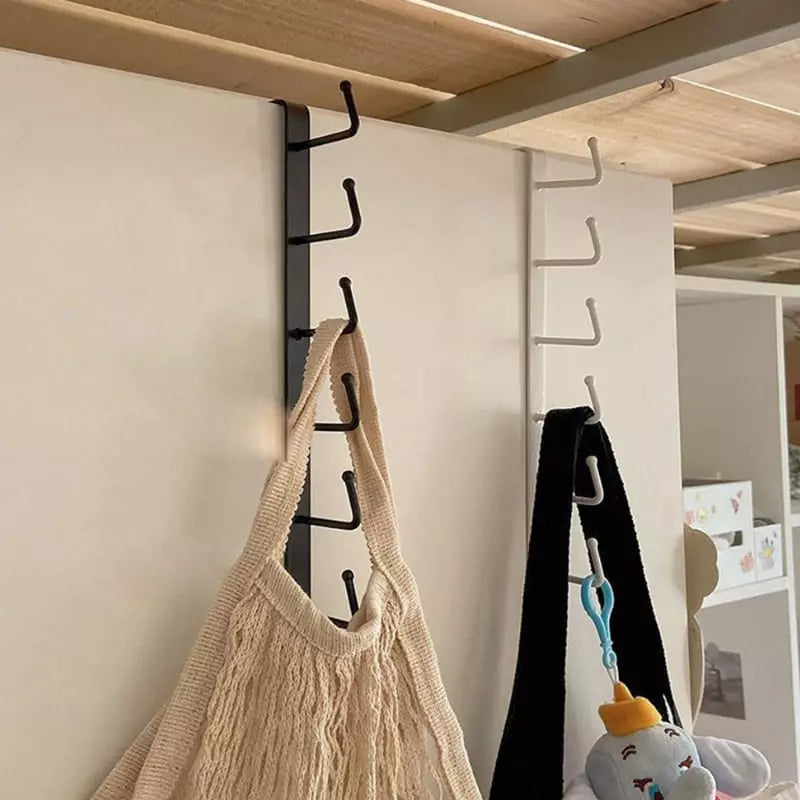 Porta Utensílios Suspenso em Aço com 6 Ganchos Prático - Casa Elège