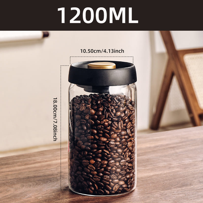Pote de Vidro Borossilicato com Tampa Hermética a Vácuo - 1200ml Casa Elège