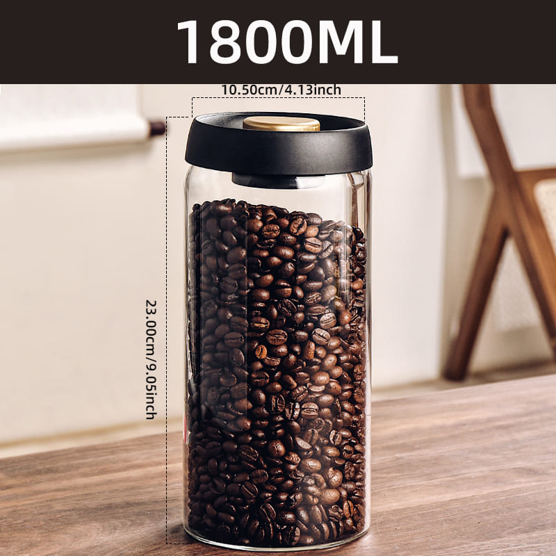 Pote de Vidro Borossilicato com Tampa Hermética a Vácuo - 1800ml Casa Elège