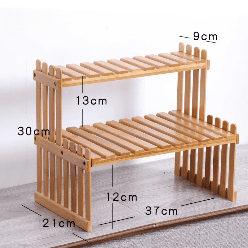 Prateleira de Madeira Envernizada Multiuso para Plantas - 37cm Largura Casa Elège