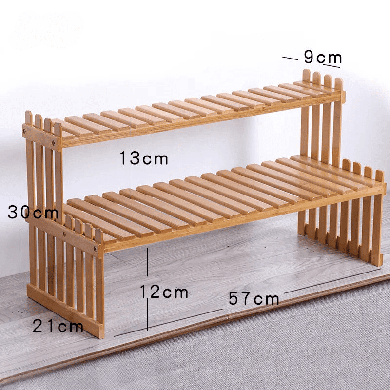 Prateleira de Madeira Envernizada Multiuso para Plantas - 57cm Largura Casa Elège
