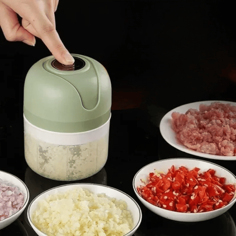 Processador Mini Elétrico USB Portátil Lâminas Inox - Casa Elège