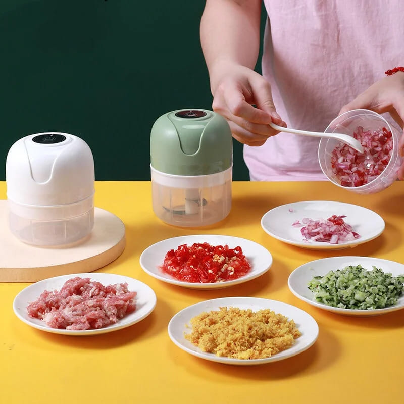 Processador Mini Elétrico USB Portátil Lâminas Inox - Casa Elège
