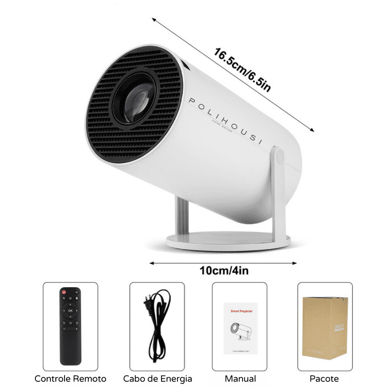 Projetor Portátil 4K Ultra HD Compacto Cinema Multimídia - Casa Elège