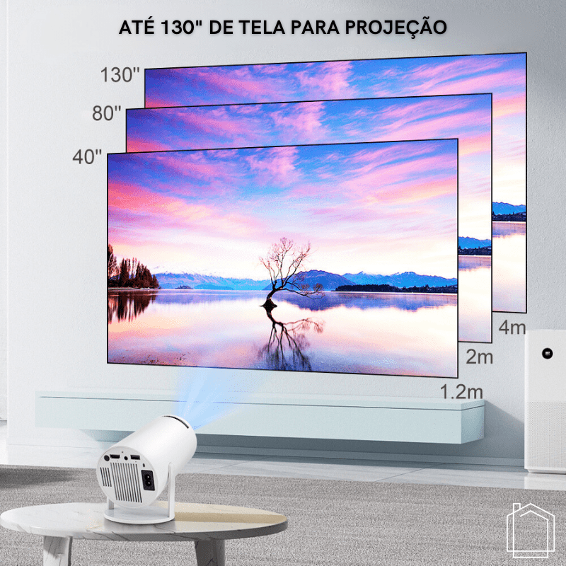 Projetor Portátil 4K Ultra HD Compacto Cinema Multimídia - Casa Elège